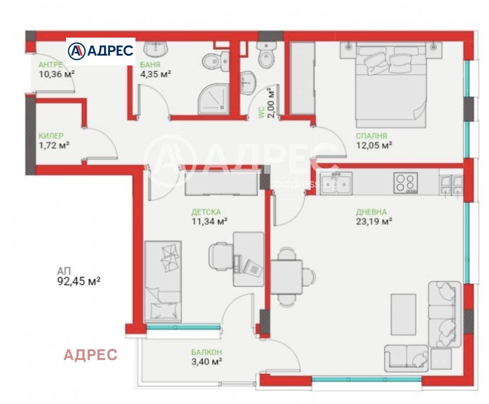 Продава 3-СТАЕН, гр. Варна, Владислав Варненчик 1, снимка 5 - Апартаменти - 54421493