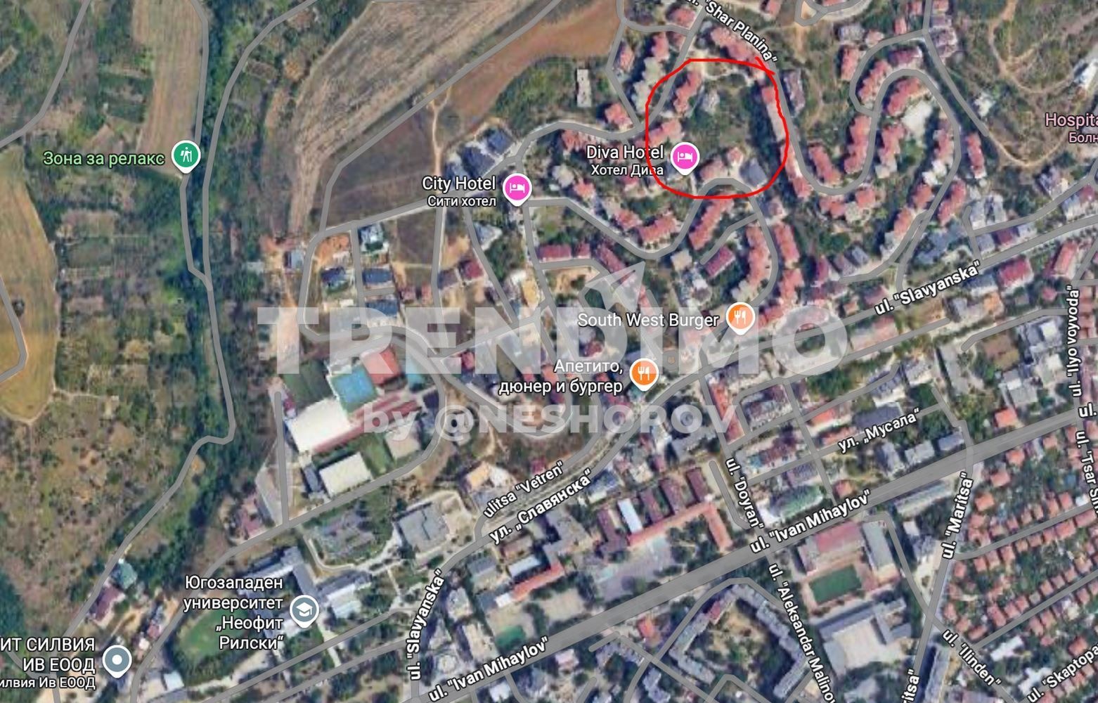 Продава ПАРЦЕЛ, гр. Благоевград, Широк център, снимка 2 - Парцели - 51890577