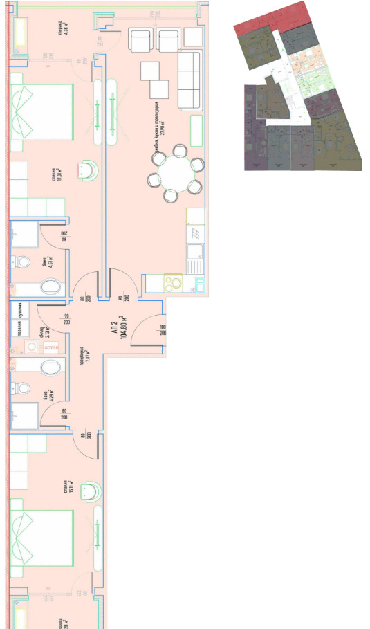 Продаја  2 спаваће собе Софија , Малинова долина , 124 м2 | 18531594 - слика [5]