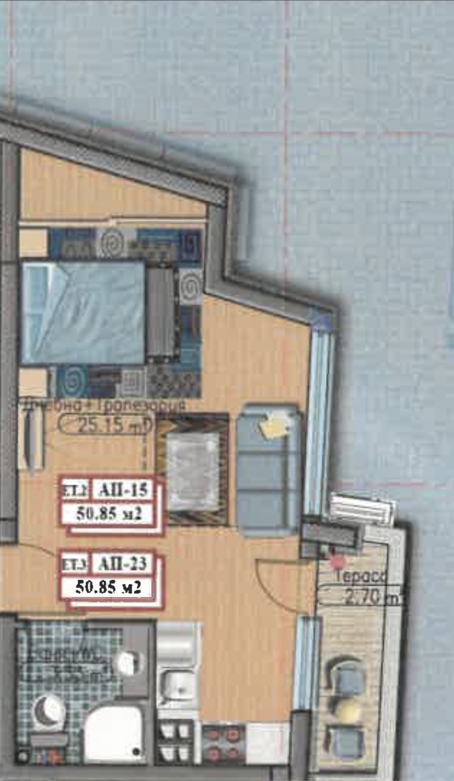Продава 1-СТАЕН, гр. София, Дружба 1, снимка 3 - Апартаменти - 54294957