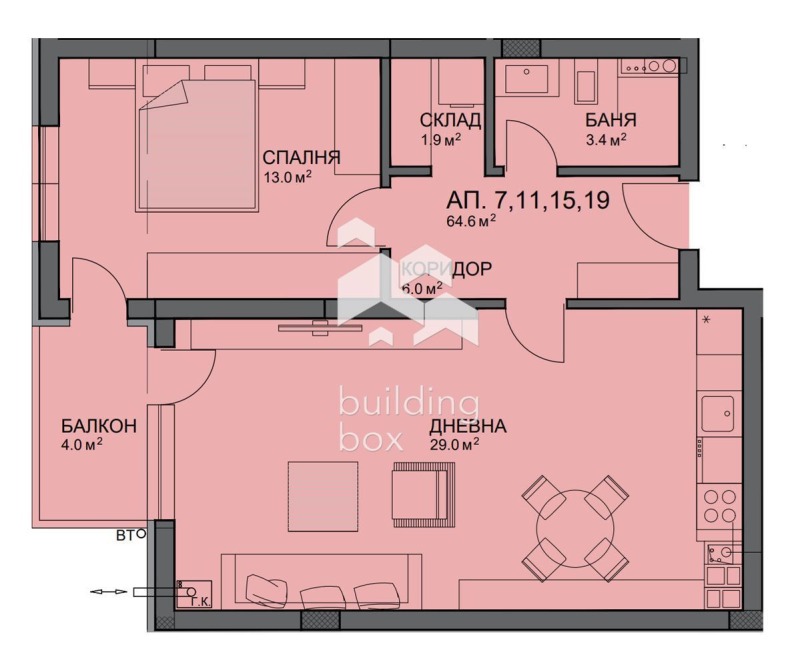 Продава 2-СТАЕН, гр. София, Малинова долина