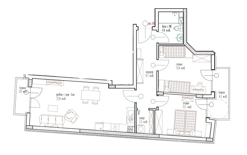 Продава 3-СТАЕН, гр. Варна, Колхозен пазар, снимка 3 - Апартаменти - 52115782
