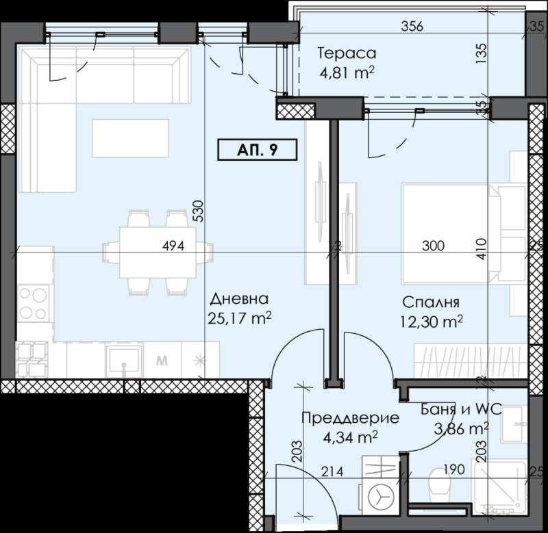 Продава  2-стаен град Пловдив , Тракия , 72 кв.м | 93346556 - изображение [2]