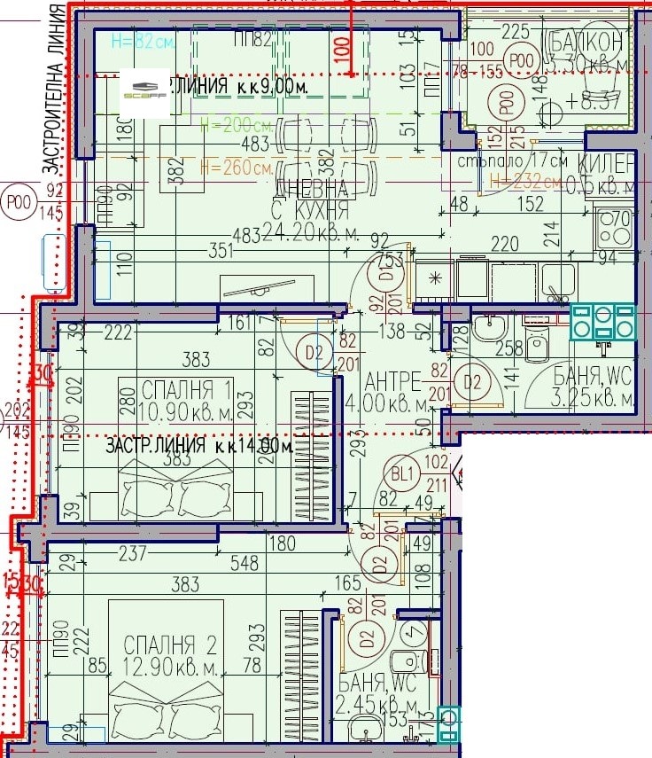 Te koop  2 slaapkamers Plovdiv , Kjutsjuk Parizj , 87 m² | 26266514 - afbeelding [2]