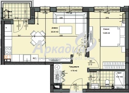 Satılık  1 yatak odası Plovdiv , Karşiyaka , 70 metrekare | 75624425 - görüntü [2]