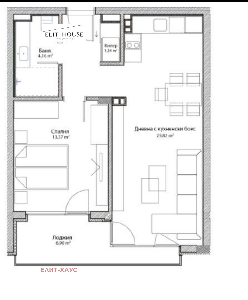 Продава 2-СТАЕН в град София, Манастирски ливади - 75 кв.м / 220 000 € » 430 282.60 лв., ЕЛИТ-ХАУС