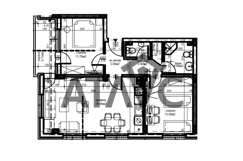 For Sale  2 bedroom Plovdiv , Ostromila , 94 sq.m | 82267449 - image [2]