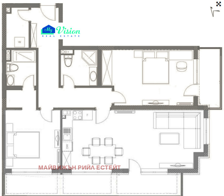 Продава  3-стаен, град София, Кръстова вада •  361 000 EUR • ID 59673585 — holmes.bg - [1] 