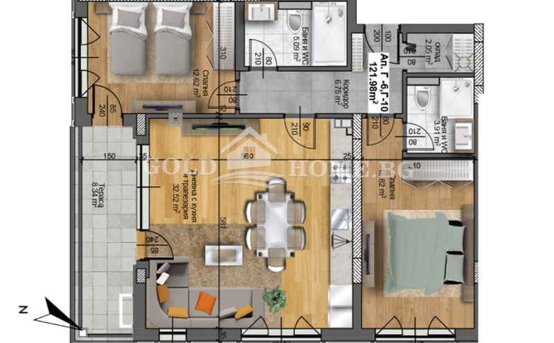 Na prodej  2 ložnice Plovdiv , Christo Smirnenski , 93 m2 | 93551825 - obraz [7]