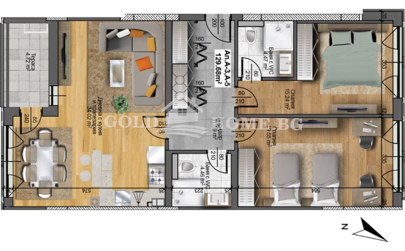 Na prodej  2 ložnice Plovdiv , Christo Smirnenski , 93 m2 | 93551825 - obraz [12]