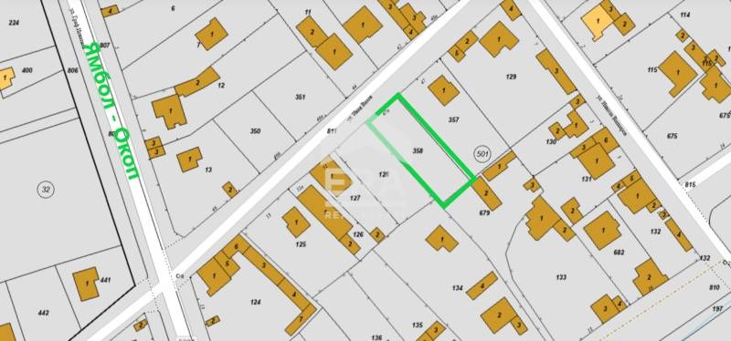 Продава  Парцел област Ямбол , с. Кукорево , 610 кв.м | 35555953
