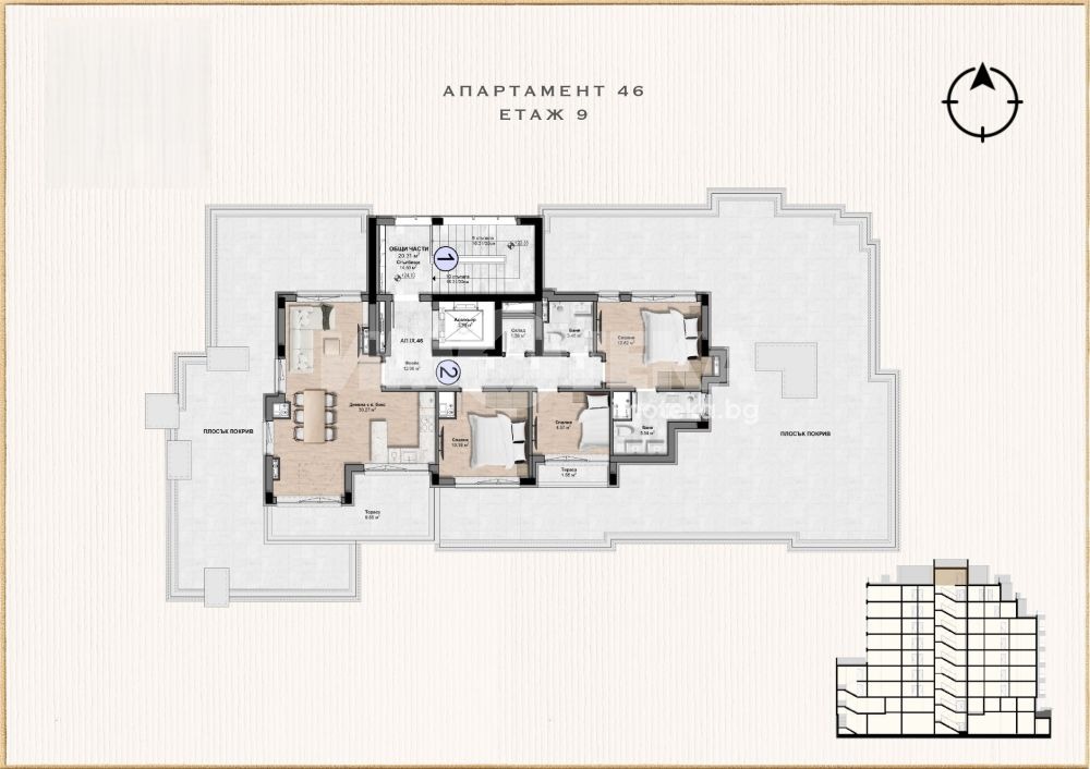 Продава МНОГОСТАЕН, гр. София, Център, снимка 3 - Апартаменти - 54080485