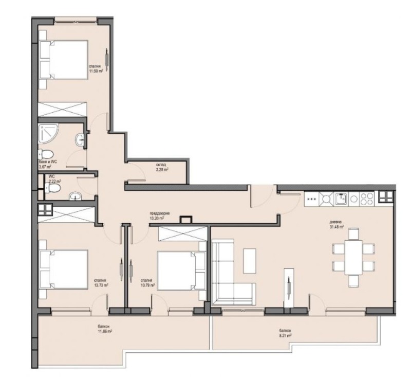 En venta  3+ dormitorios Sofia , Krasna polyana 2 , 146 metros cuadrados | 67183411 - imagen [5]