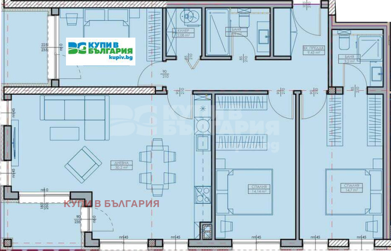 Продава 3-СТАЕН, гр. Варна, Кайсиева градина