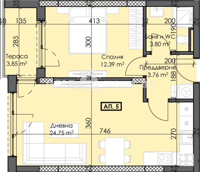 Продава 2-СТАЕН, гр. Пловдив, Тракия, снимка 3 - Aпартаменти - 48232513