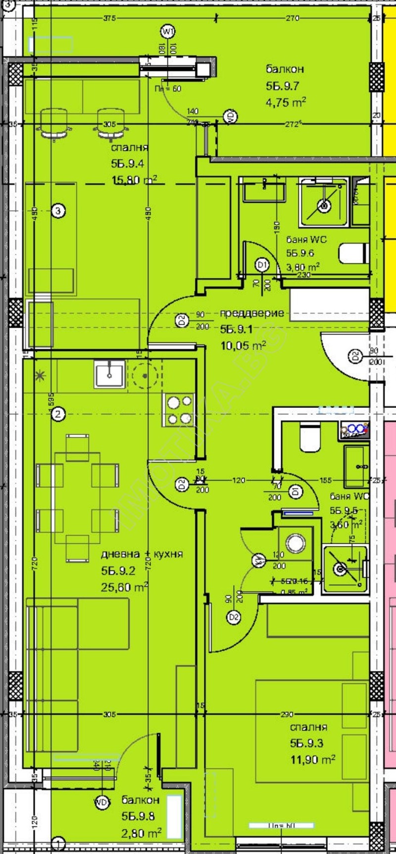Zu verkaufen  1 Schlafzimmer Warna , Kajsiewa gradina , 58 qm | 20643754 - Bild [2]