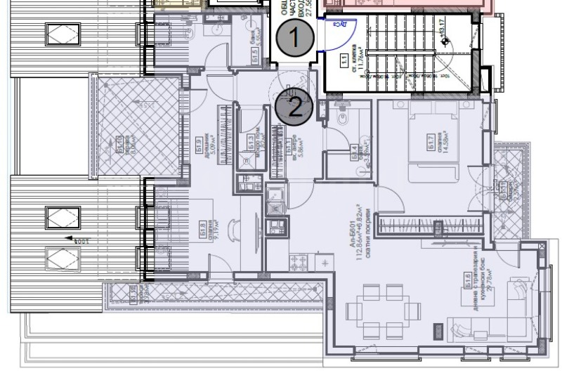 Продаја  2 спаваће собе Софија , Лјулин - центар , 131 м2 | 97383409 - слика [5]