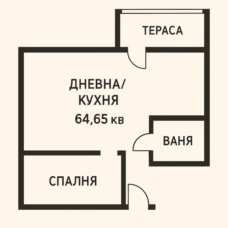 Til salgs  1 soverom Plovdiv , Hristo Smirnenski , 64 kvm | 85702292