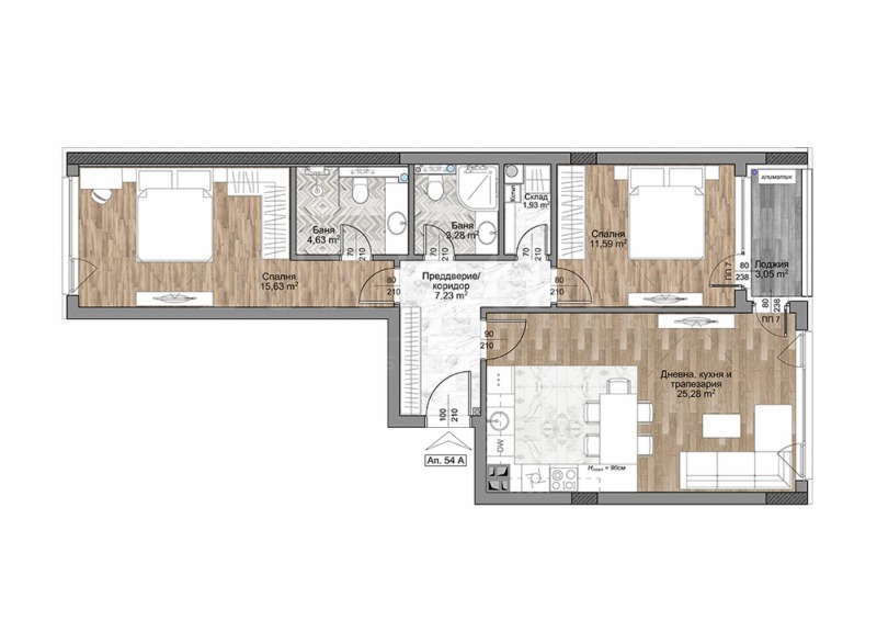 À vendre  2 chambres Sofia , Mladost 4 , 99 m² | 68278778 - image [2]