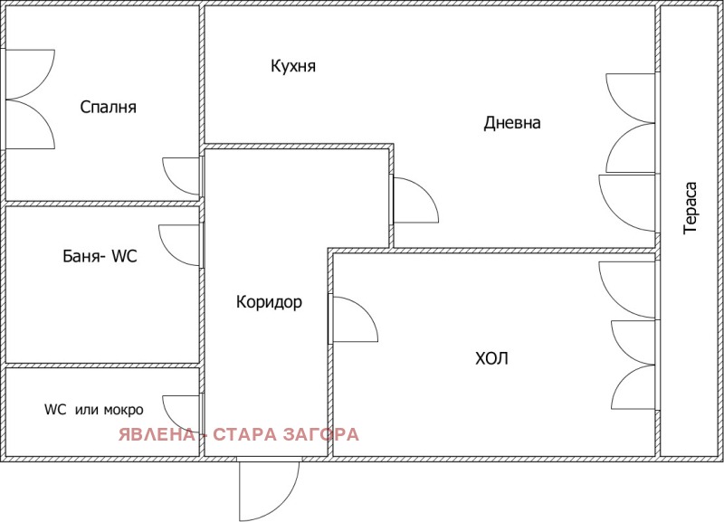 Til salg  2 soveværelser Stara Zagora , Tri chuchura - tsentar , 75 kvm | 96462978 - billede [4]