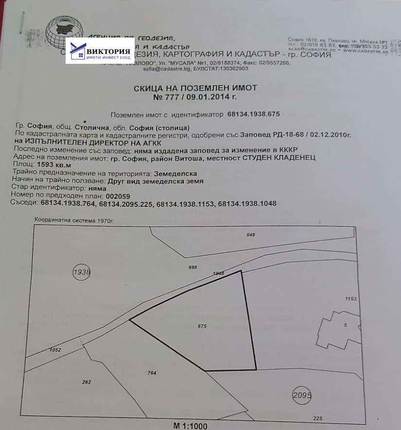 Продава ПАРЦЕЛ, гр. София, в.з.Беловодски път, снимка 2 - Парцели - 45239083