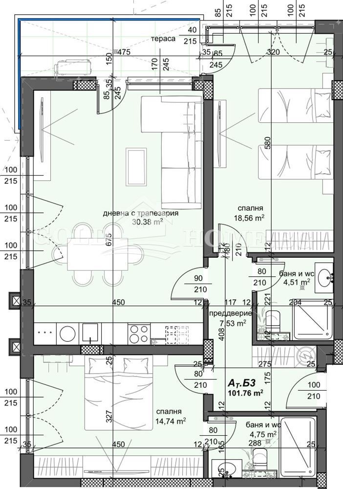 Продава 3-СТАЕН, гр. Пловдив, Тракия, снимка 4 - Aпартаменти - 48763820