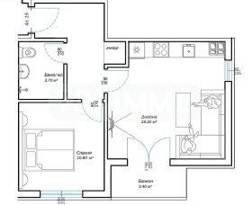 1 Schlafzimmer m-t Ptschelina, Warna 4