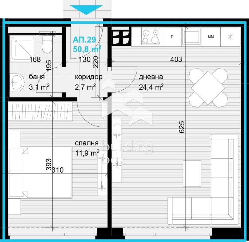 In vendita  1 camera da letto Varna , Asparuhovo , 59 mq | 84642023 - Immagine [2]