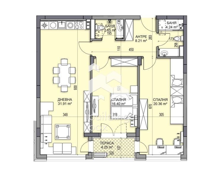 En venta  2 dormitorios Plovdiv , Gagarin , 121 metros cuadrados | 26296443 - imagen [2]
