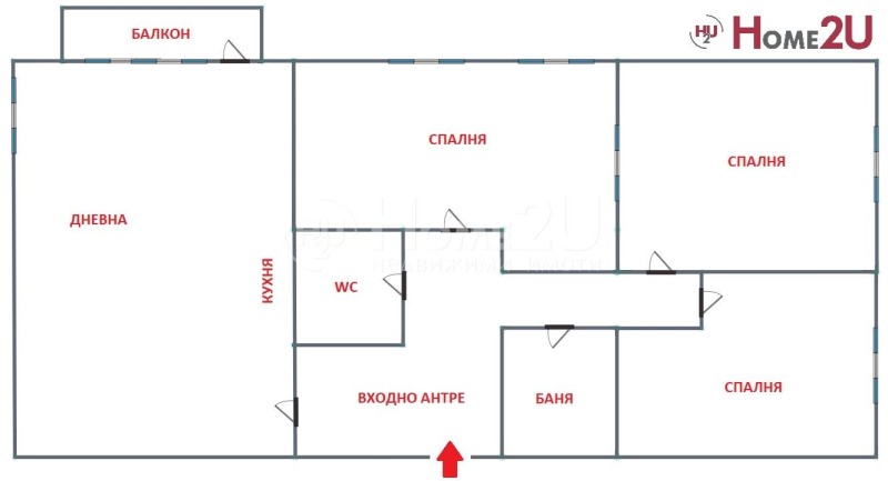 En venta  3 dormitorios Sofia , Krasno selo , 87 metros cuadrados | 96693547 - imagen [2]