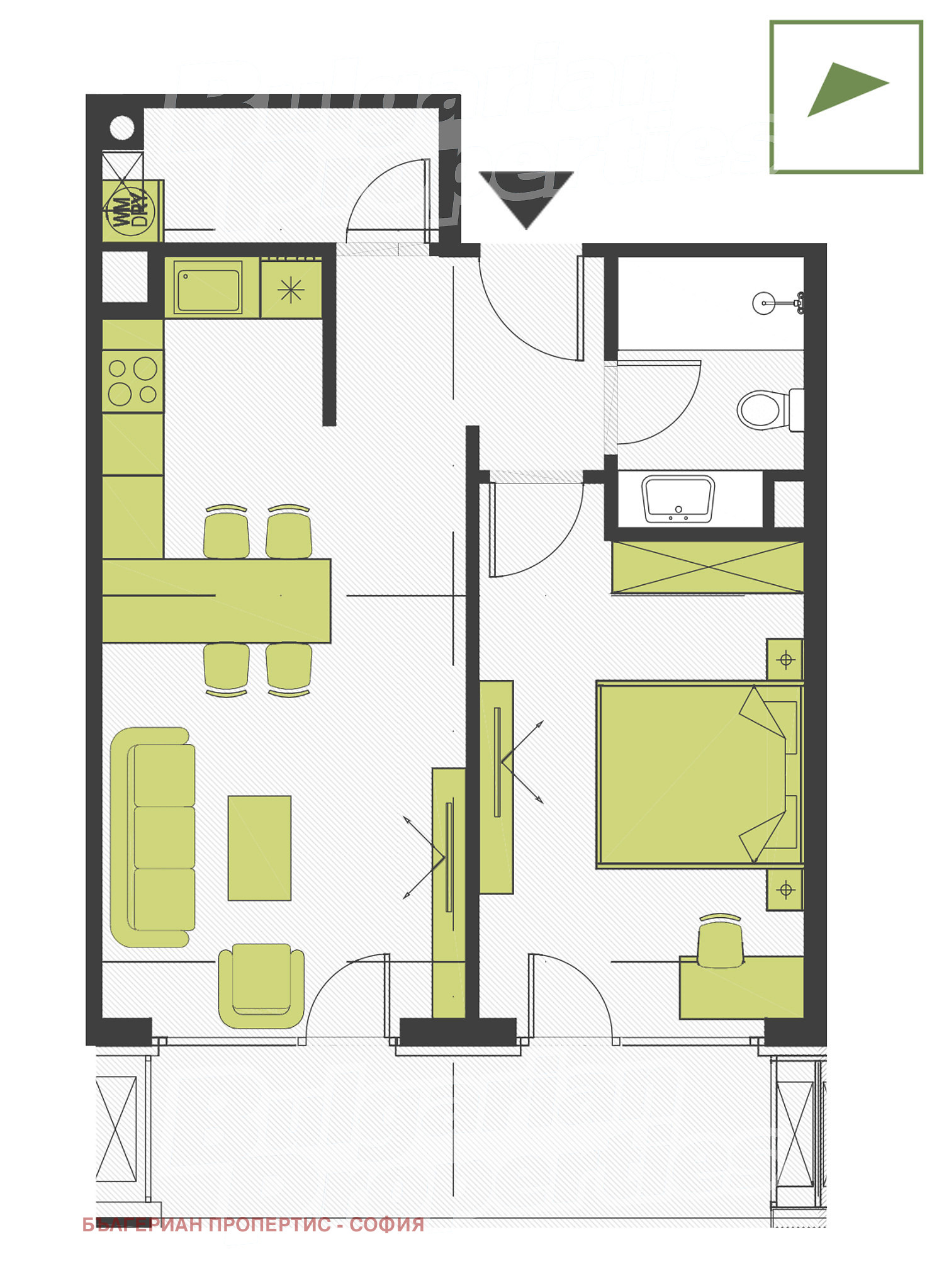 Продава 2-СТАЕН, гр. София, Кръстова вада, снимка 2 - Апартаменти - 54344979