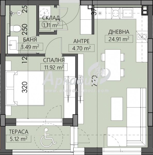 Till salu  1 sovrum Plovdiv , Centar , 70 kvm | 11035546 - bild [2]