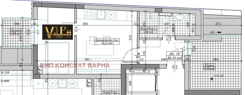 À venda  1 quarto Varna , Kolhozen pazar , 60 m² | 43160822 - imagem [3]