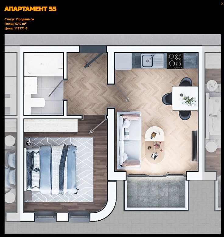 Продава  2-стаен град София , Зона Б-19 , 58 кв.м | 67050063 - изображение [2]