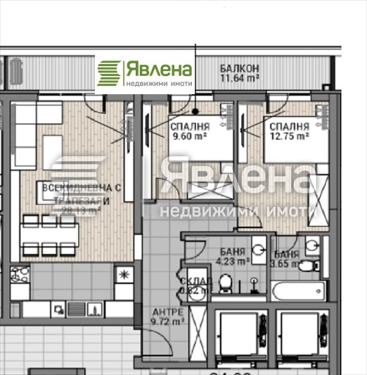 Te koop  2 slaapkamers Sofia , Ovtsja kupel , 115 m² | 32283111 - afbeelding [12]