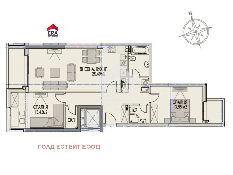 En venta  2 dormitorios Sofia , Krastova vada , 119 metros cuadrados | 94203137 - imagen [8]