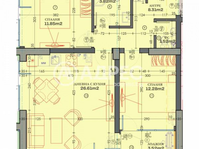 Til salgs  2 soverom Plovdiv , Izgrev , 99 kvm | 36860186 - bilde [2]