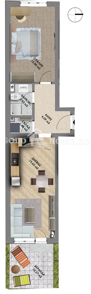 For Sale  1 bedroom Plovdiv , Hristo Smirnenski , 63 sq.m | 25553364 - image [4]