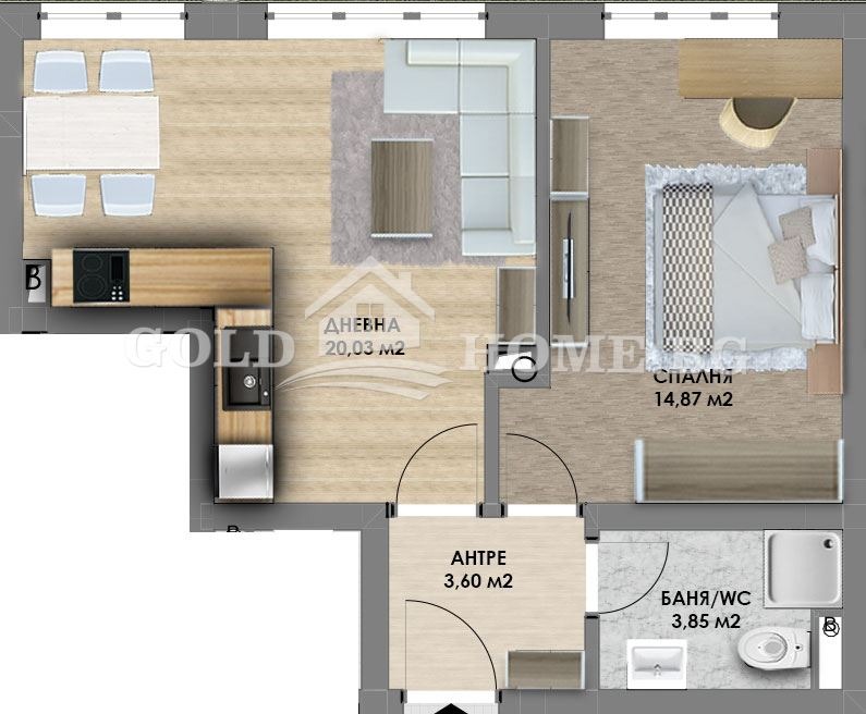 For Sale  1 bedroom Plovdiv , Hristo Smirnenski , 63 sq.m | 25553364 - image [2]