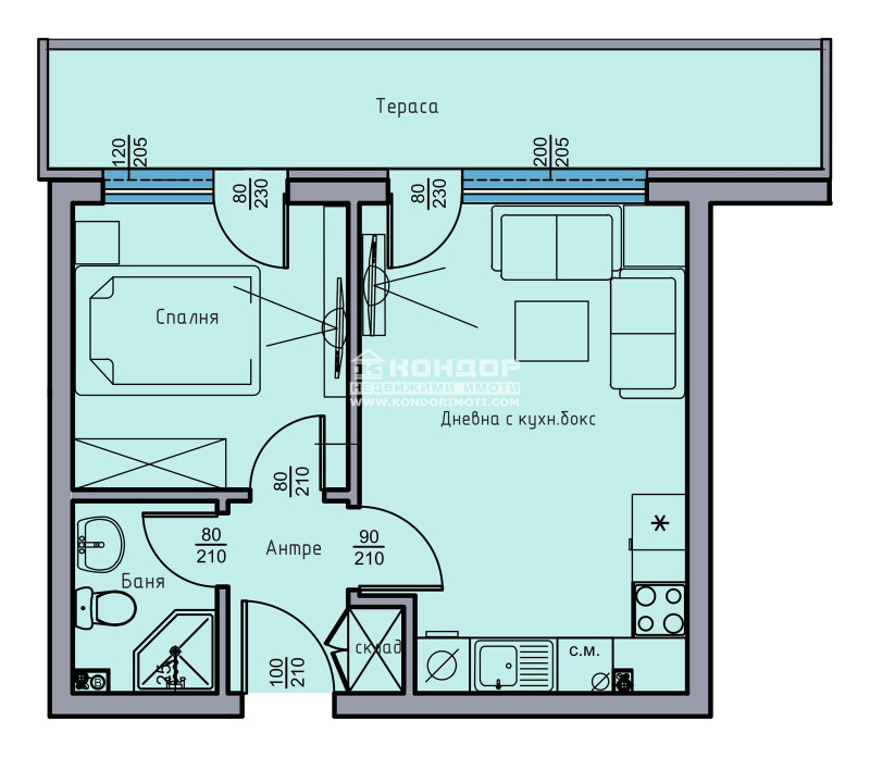 À vendre  1 chambre Plovdiv , Ostromila , 61 m² | 80290183 - image [2]