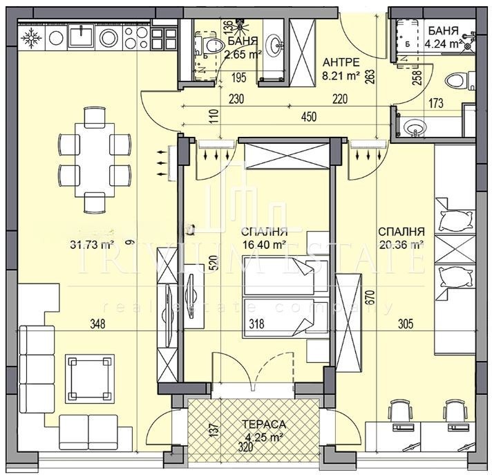 Продава 3-СТАЕН, гр. Пловдив, Гагарин, снимка 2 - Апартаменти - 53415890