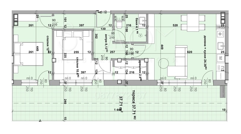 For Sale  2 bedroom Stara Zagora , Kazanski , 129 sq.m | 81283454 - image [2]