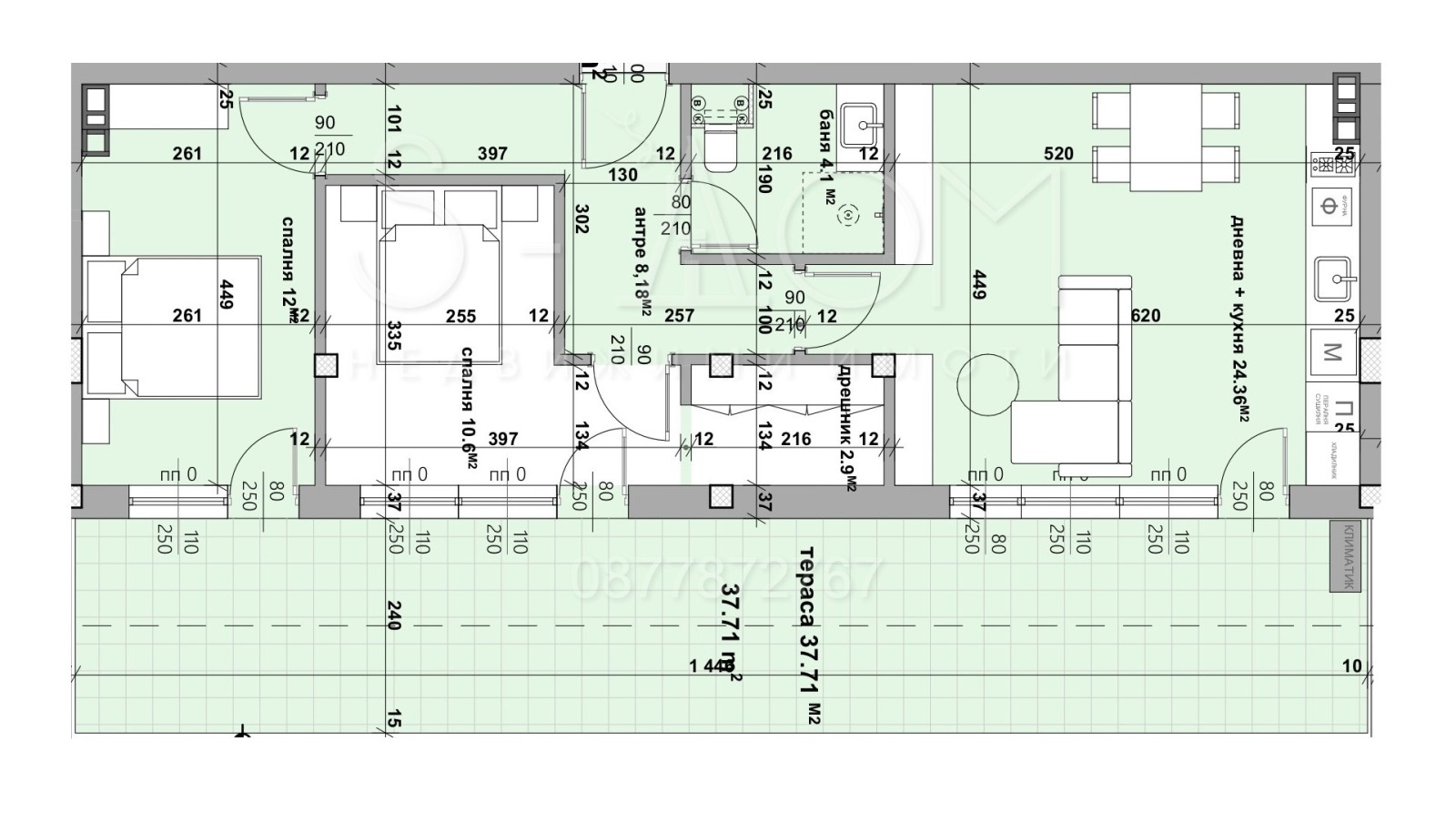 Продава 3-СТАЕН, гр. Стара Загора, Казански, снимка 2 - Апартаменти - 50458090