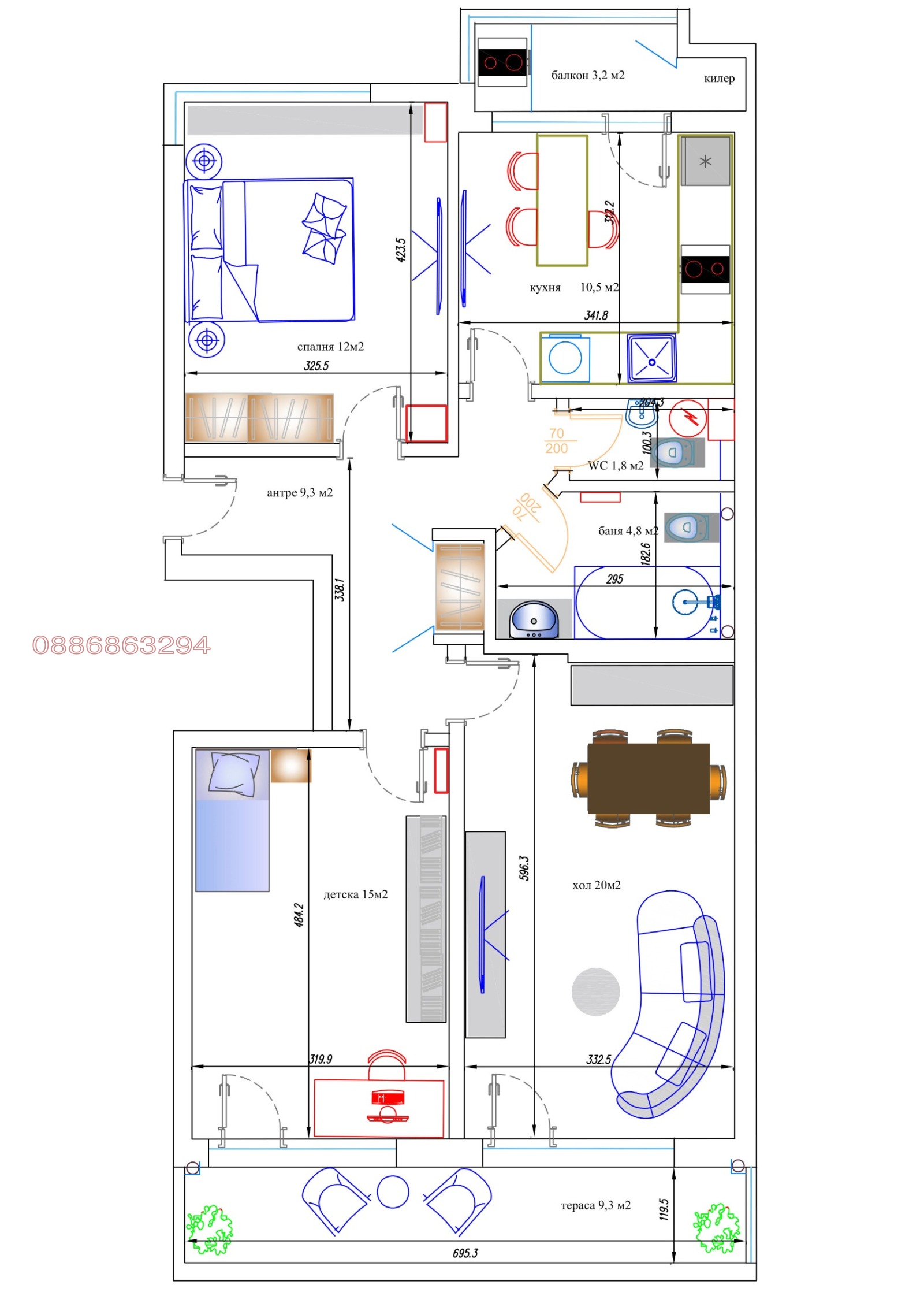 Продава 3-СТАЕН, гр. София, Лозенец, снимка 5 - Апартаменти - 56253280