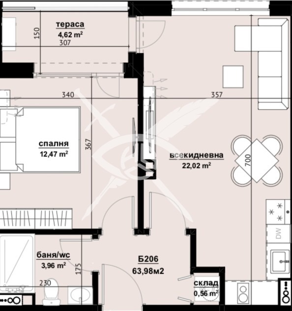 Продава 2-СТАЕН, гр. Бургас, Изгрев, снимка 2 - Aпартаменти - 48317104