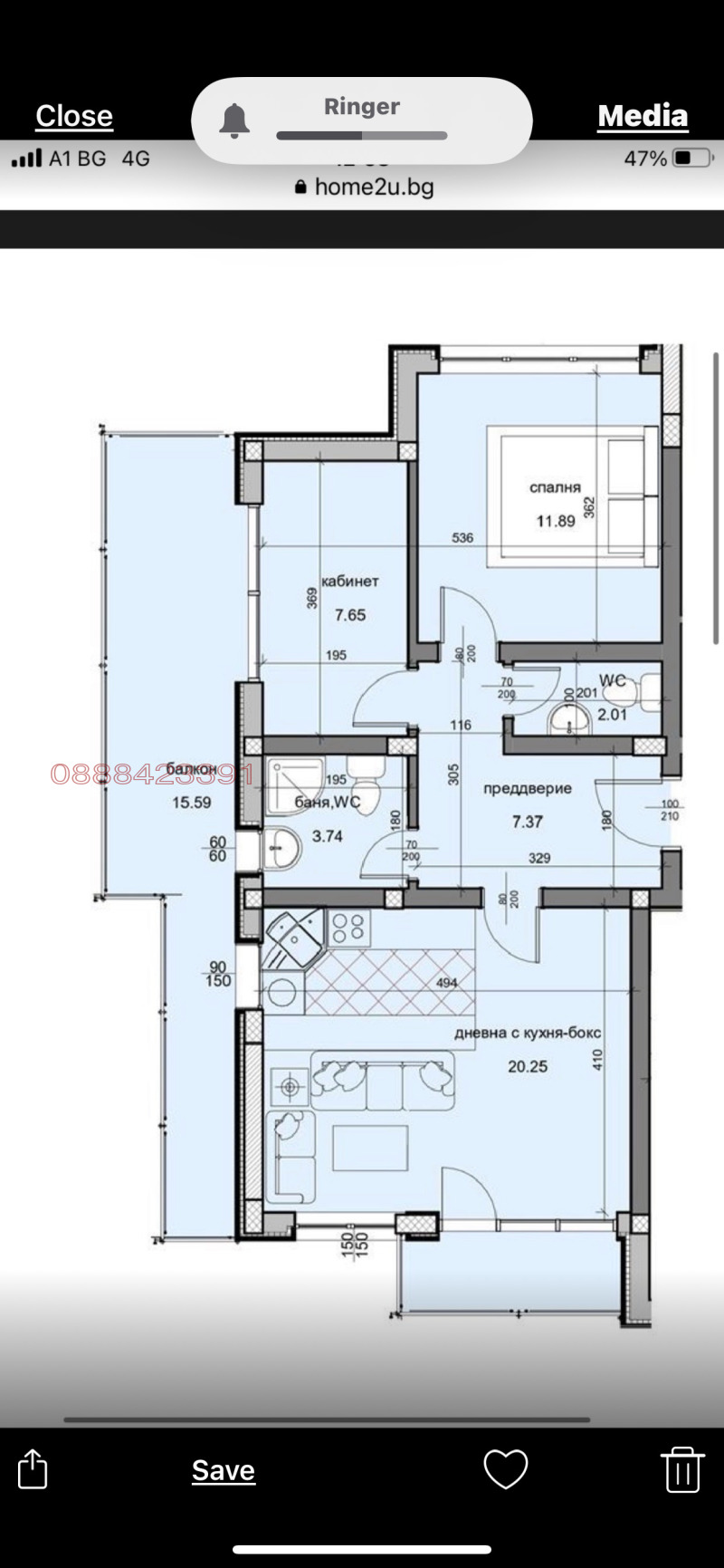En venta  1 dormitorio Varna , Izgrev , 98 metros cuadrados | 16402680