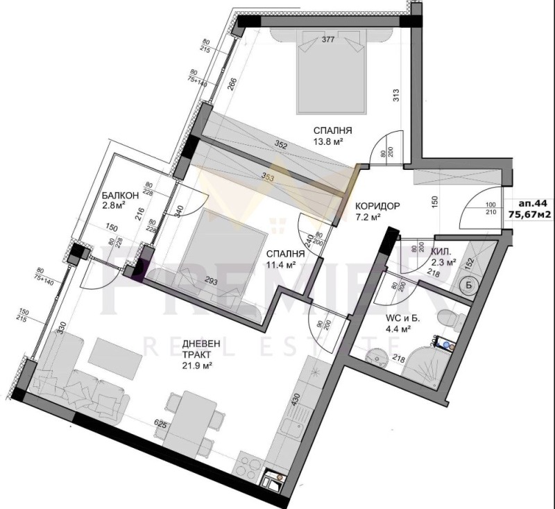 Продава  3-стаен град Варна , Владислав Варненчик 1 , 87 кв.м | 44709751 - изображение [2]