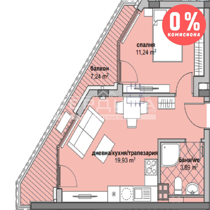 De vânzare  1 dormitor Sofia , Liulin 6 , 60 mp | 59562650 - imagine [4]