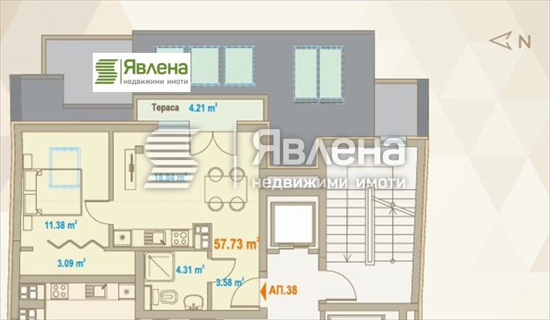 Продава 2-СТАЕН, гр. София, Зона Б-5, снимка 2 - Апартаменти - 52842562