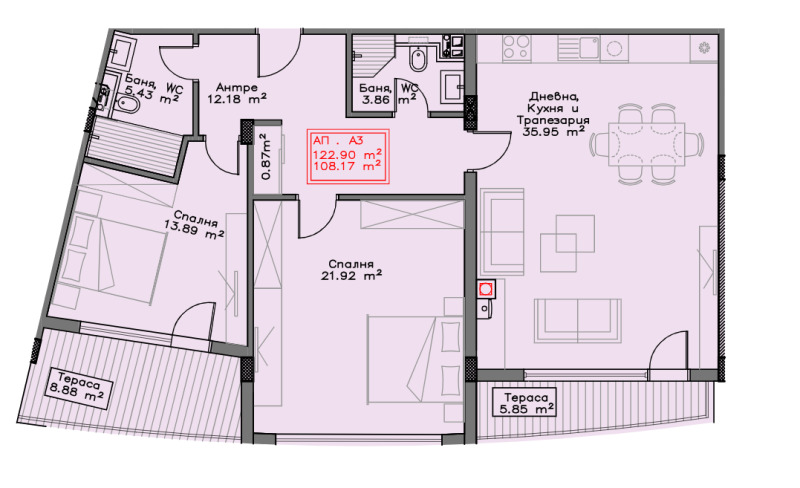 Zu verkaufen  2 Schlafzimmer Sofia , Witoscha , 146 qm | 36760691 - Bild [10]